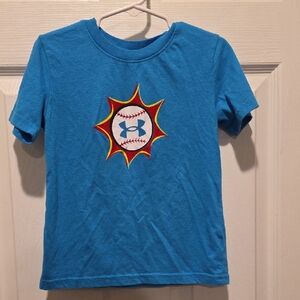 Under Armour Kids Blue Sunburst Baseball Tee